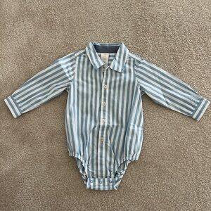 Blue Striped Kids One Piece